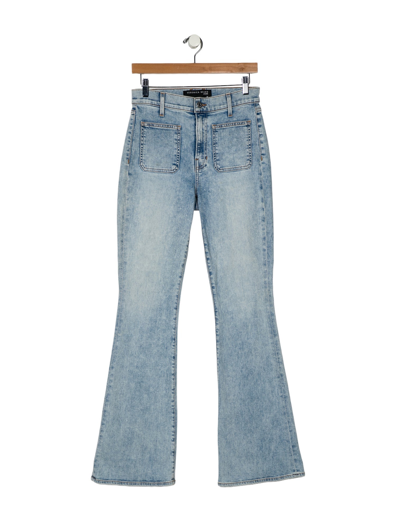 Veronica Beard Mid-Rise Wide Leg Jeans