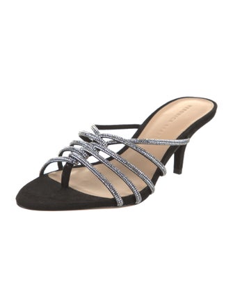 Veronica Beard Suede Patterned Slides