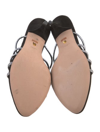 Veronica Beard Suede Patterned Slides