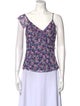 Veronica Beard Silk Floral Print Top