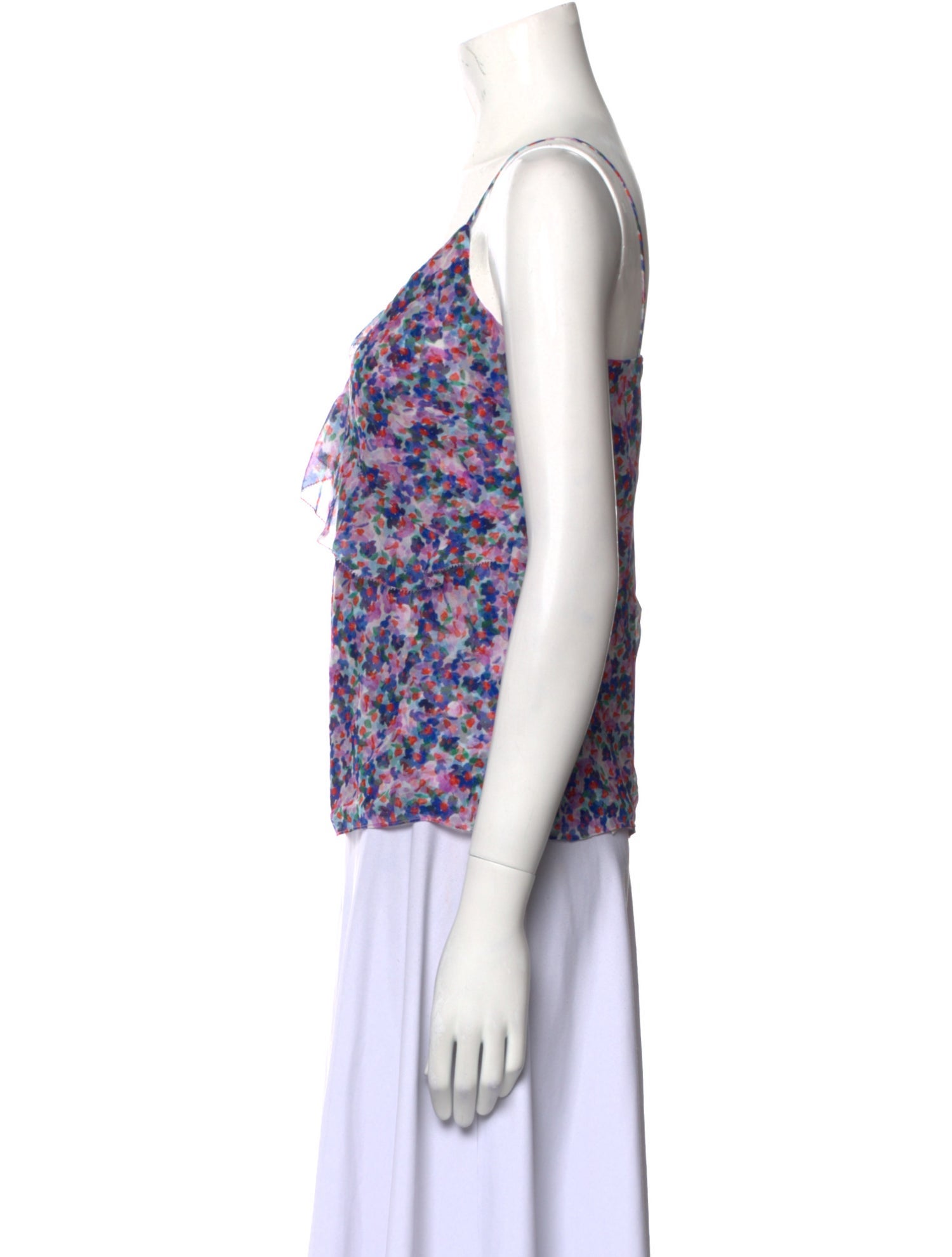 Veronica Beard Silk Floral Print Top