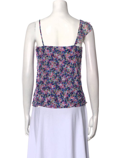Veronica Beard Silk Floral Print Top