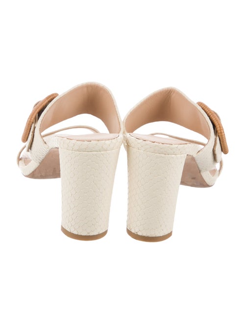 Veronica Beard Embossed Leather Slides