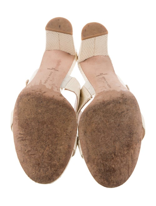 Veronica Beard Embossed Leather Slides