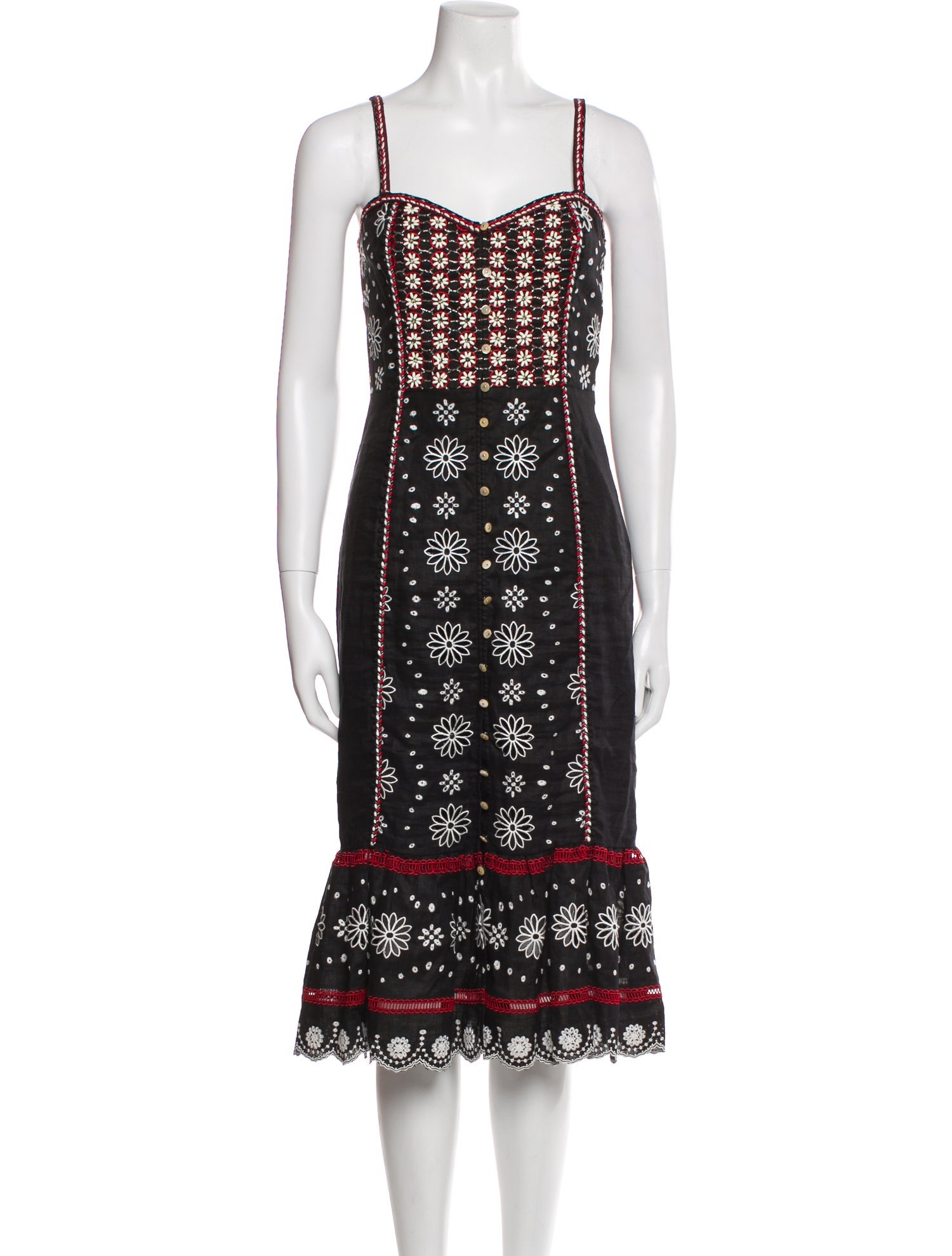 Veronica Beard Linen Midi Length Dress