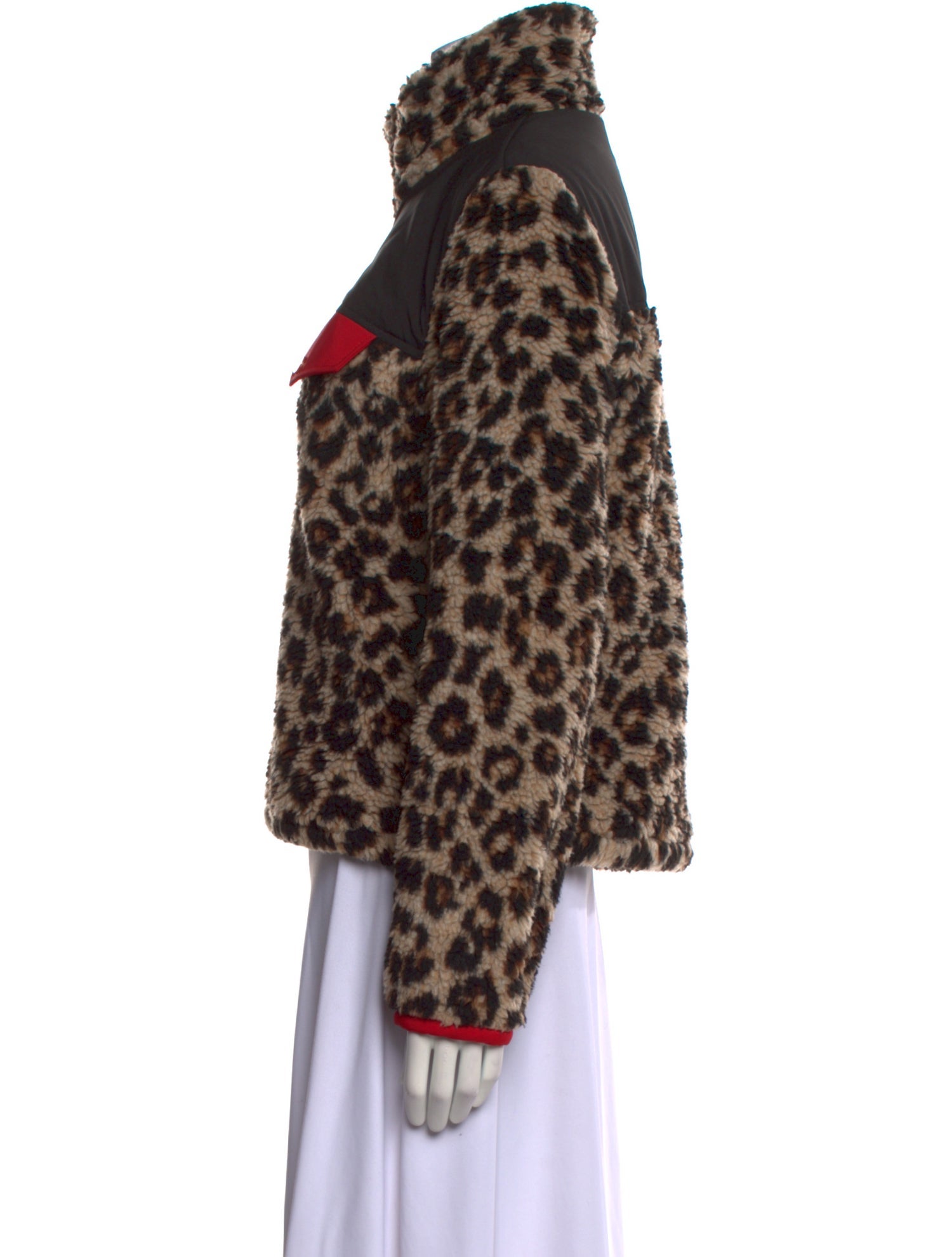 Veronica Beard Animal Print Mock Neck Sweatshirt