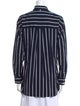 Veronica Beard Striped Long Sleeve Button-Up Top