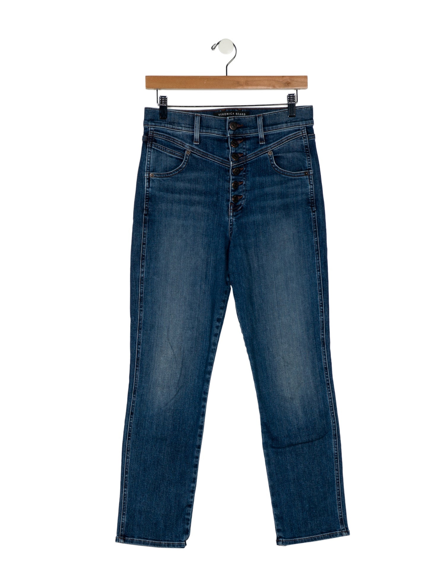 Veronica Beard High-Rise Straight Leg Jeans