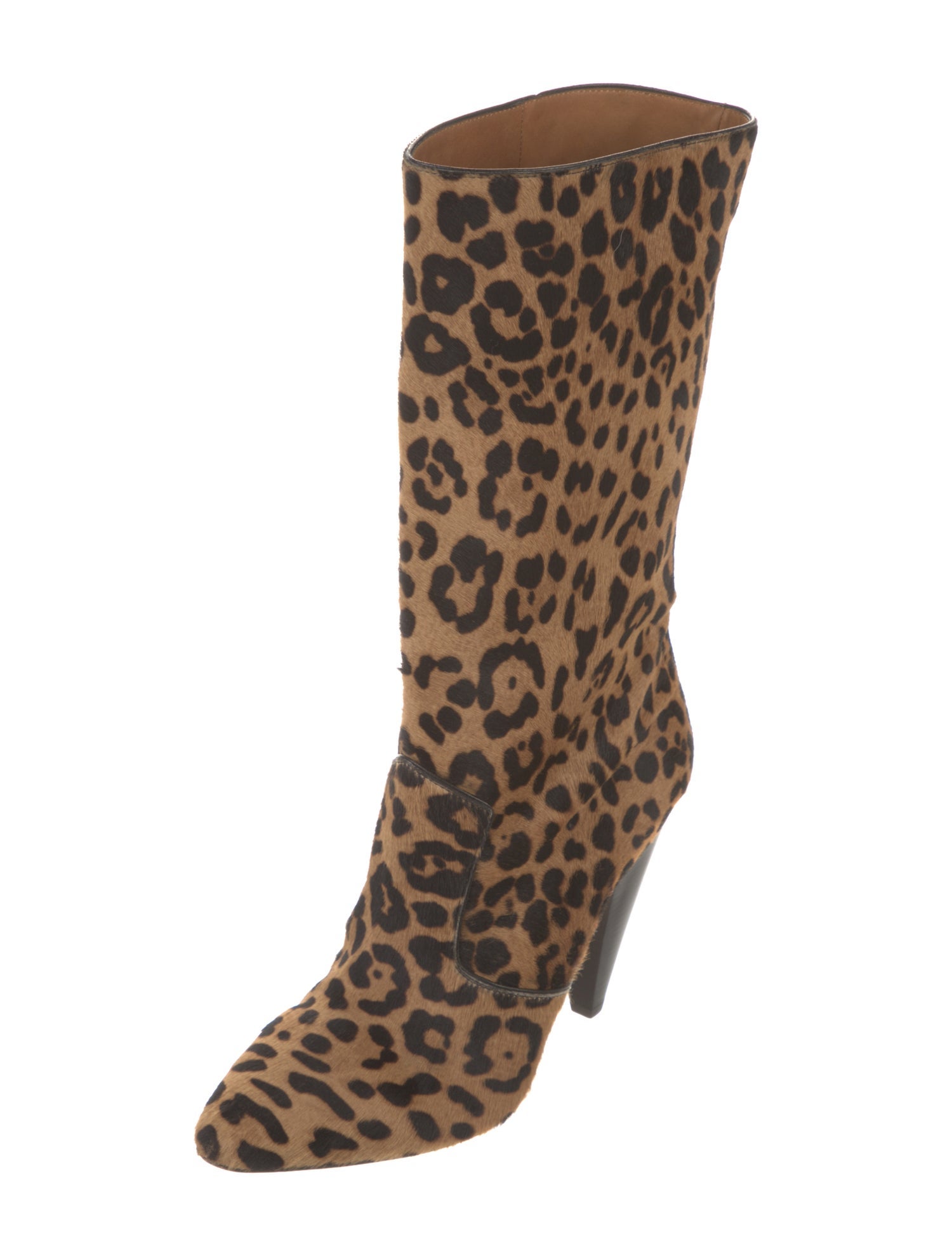 Veronica Beard Ponyhair Animal Print Boots