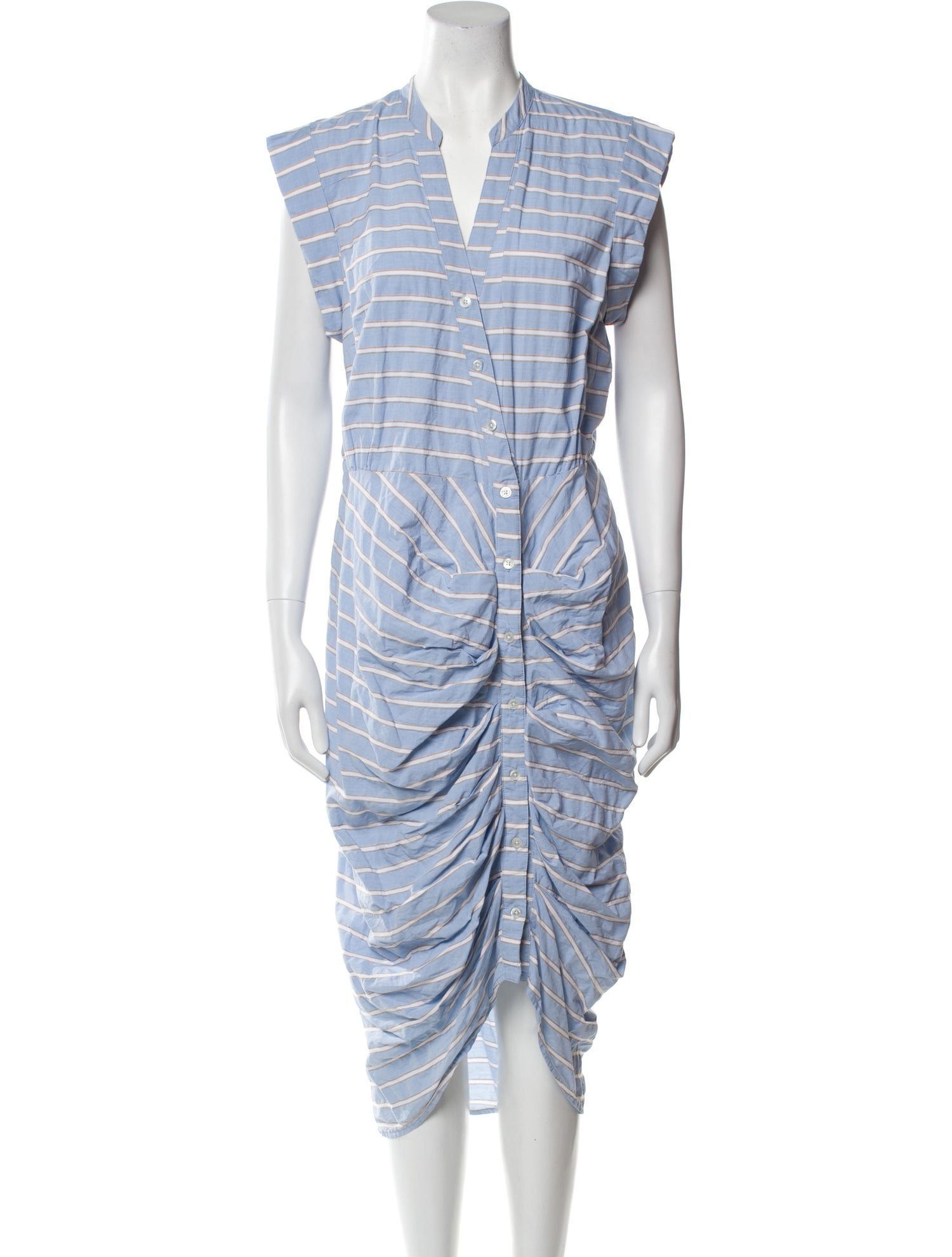 Veronica Beard Striped Midi Length Dress