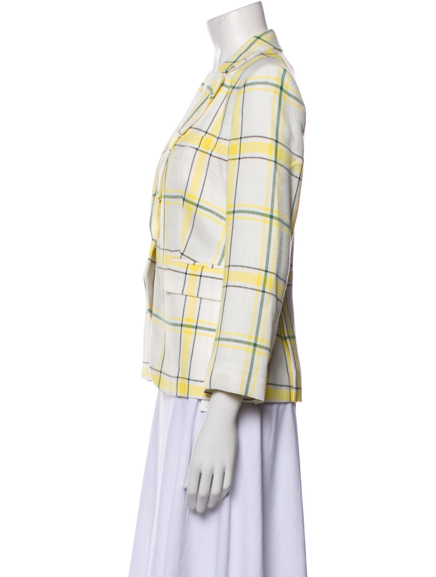 Veronica Beard Plaid Print Blazer