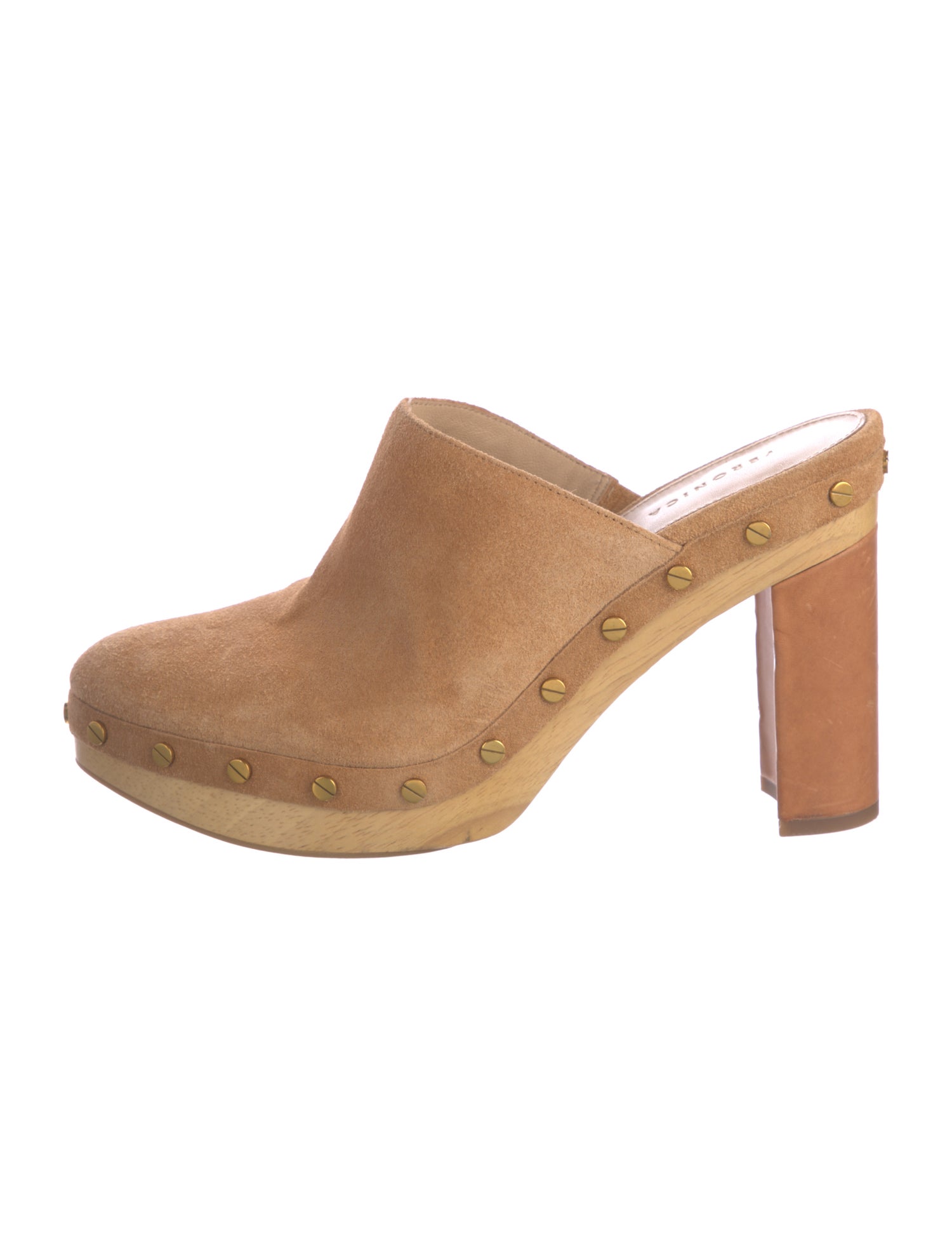 Veronica Beard Suede Studded Accents Mules