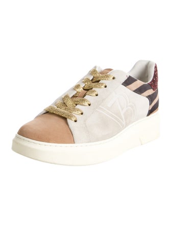 Veronica Beard Suede Printed Sneakers