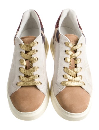Veronica Beard Suede Printed Sneakers