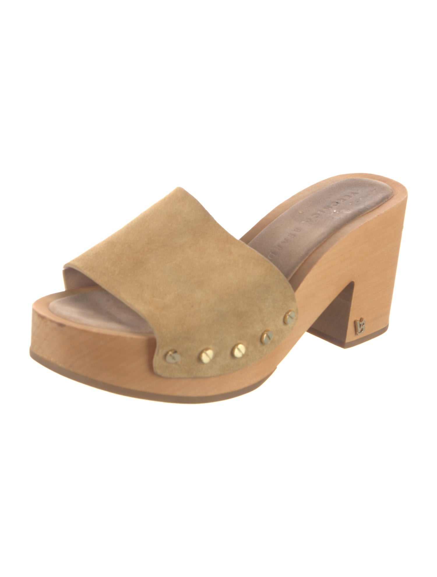 Veronica Beard Suede Studded Accents Slides