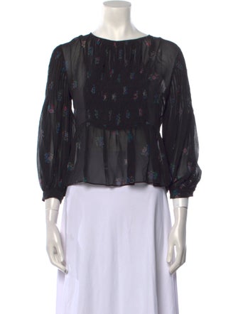 Veronica Beard Silk Printed Blouse