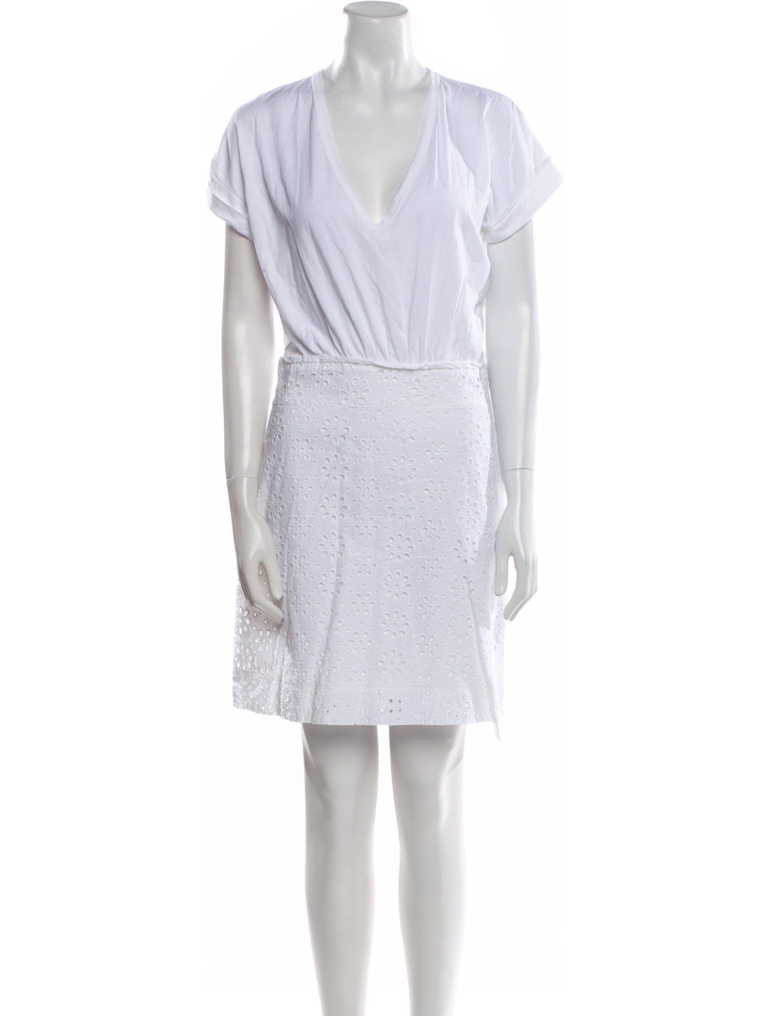 Veronica Beard V-Neck Mini Dress