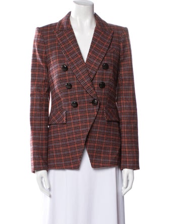 Veronica Beard Plaid Print Blazer