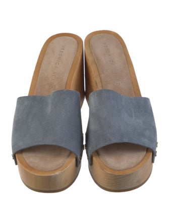 Veronica Beard Suede Studded Accents Slides