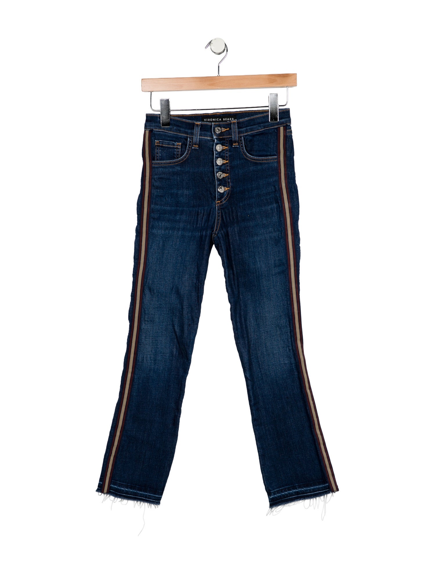 Veronica Beard Mid-Rise Straight Leg Jeans