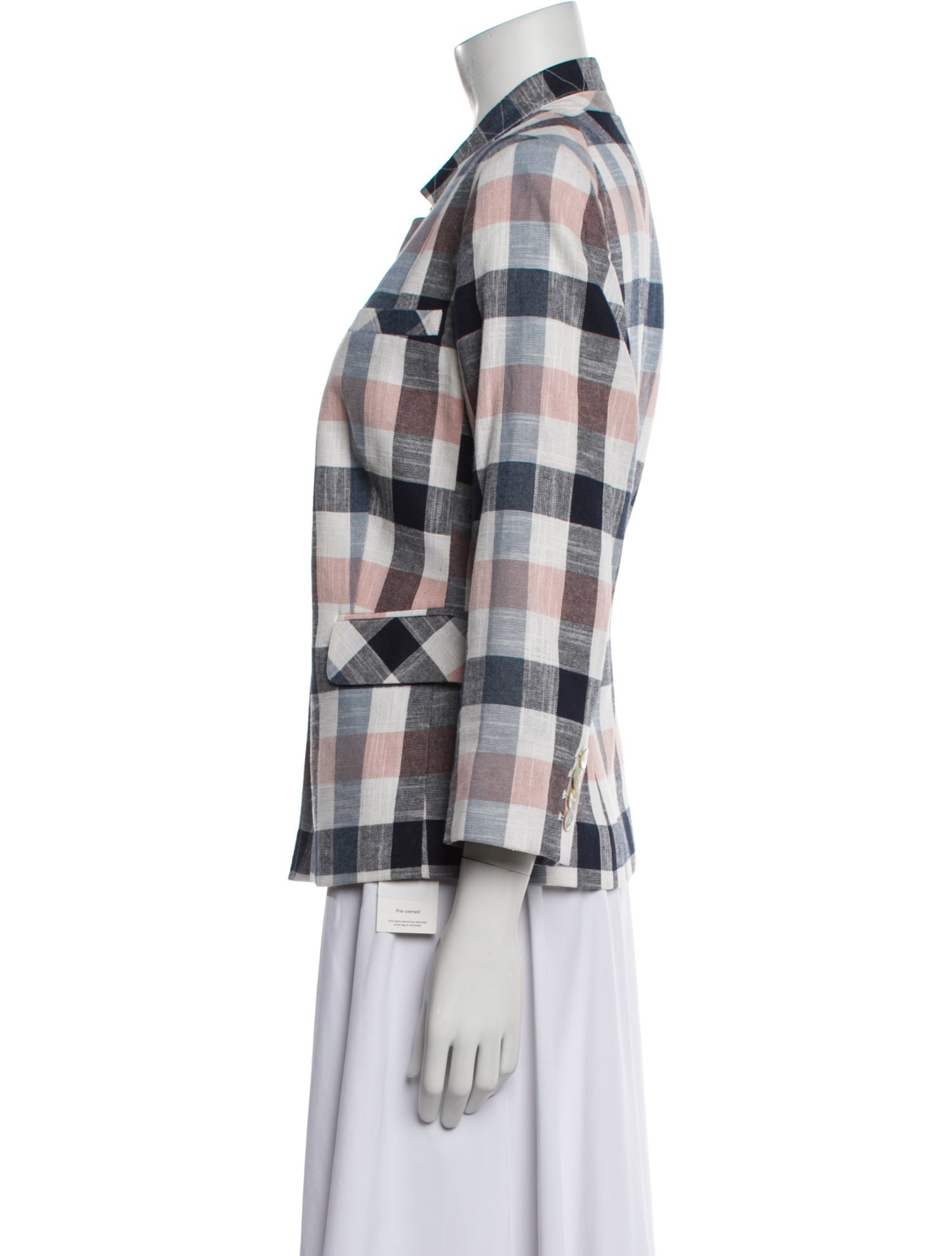 Veronica Beard Plaid Print Blazer