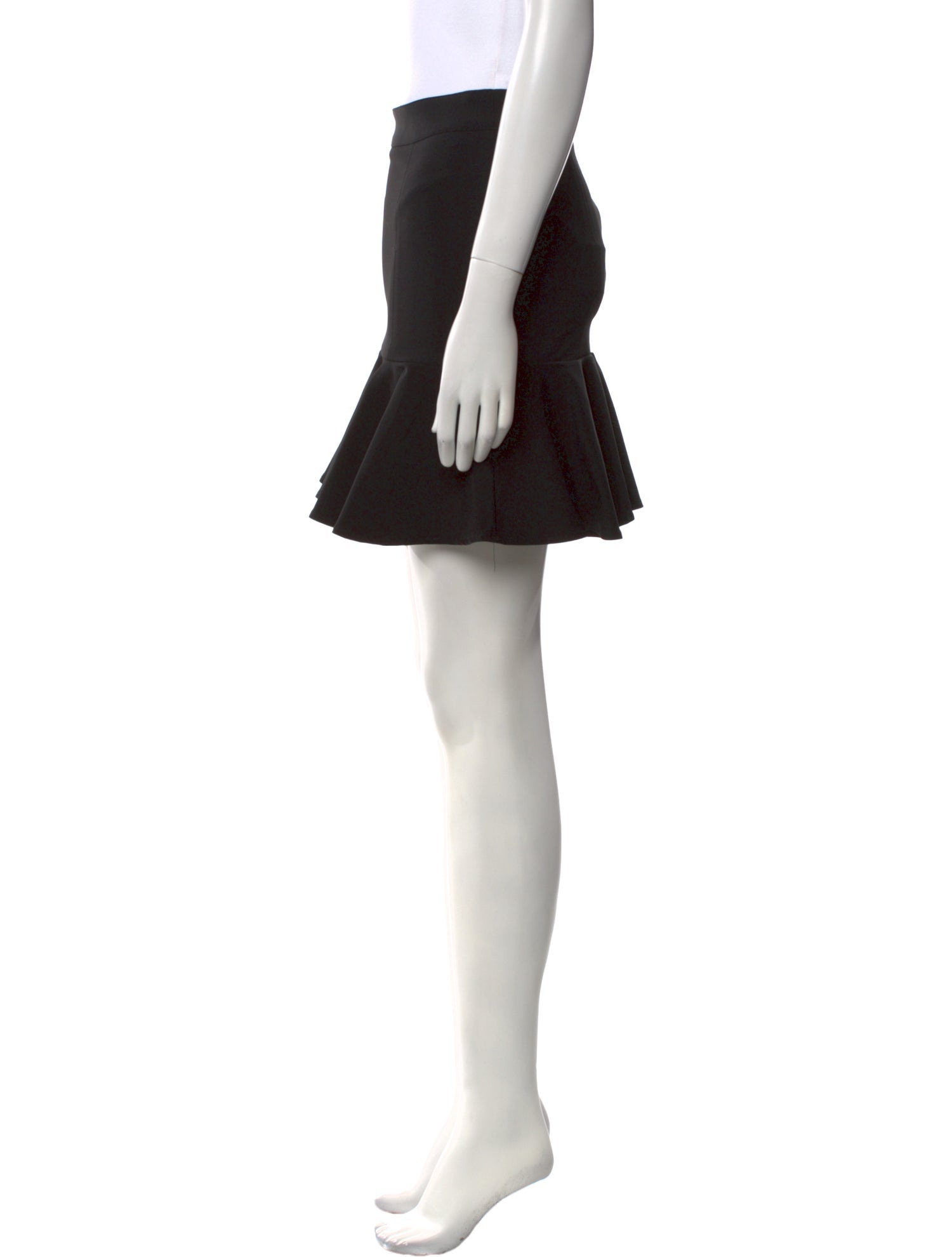 Veronica Beard Raw-Edge Trim Mini Skirt