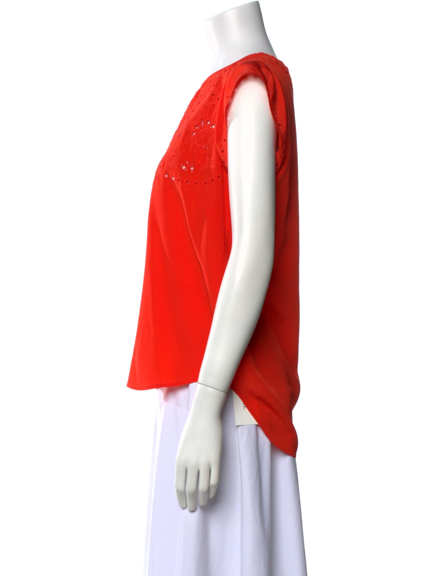 Veronica Beard Silk Bateau Neckline Top