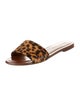 Veronica Beard Ponyhair Animal Print Slides