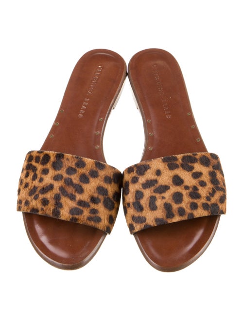 Veronica Beard Ponyhair Animal Print Slides