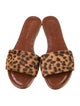 Veronica Beard Ponyhair Animal Print Slides