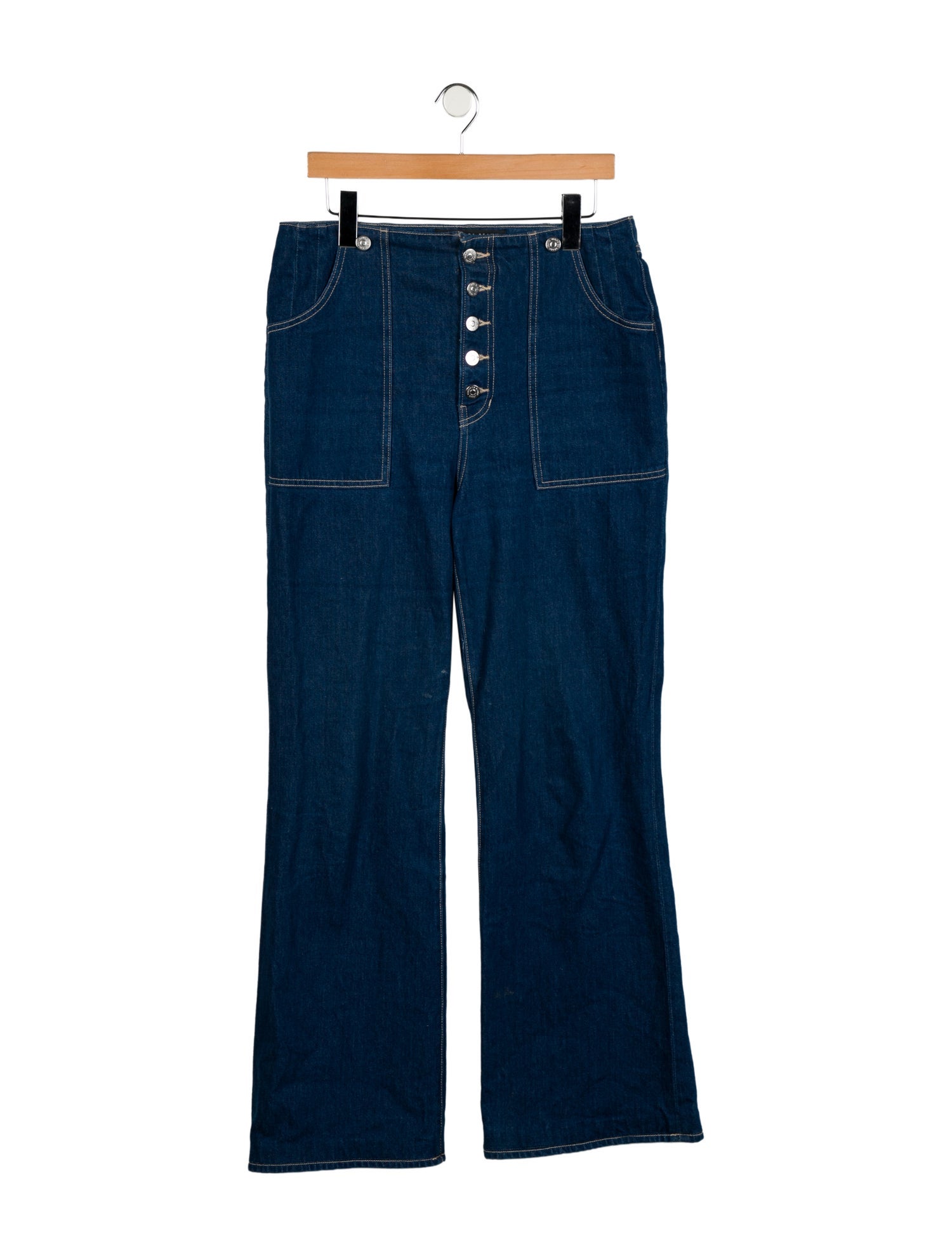 Veronica Beard High-Rise Wide Leg Jeans
