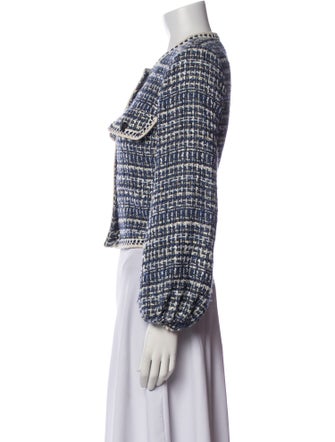 Veronica Beard Tweed Pattern Evening Jacket