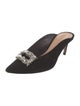Veronica Beard Suede Crystal Embellishments Mules