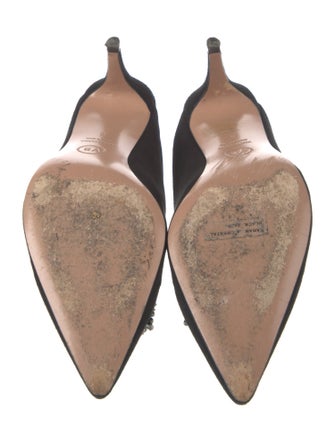 Veronica Beard Suede Crystal Embellishments Mules