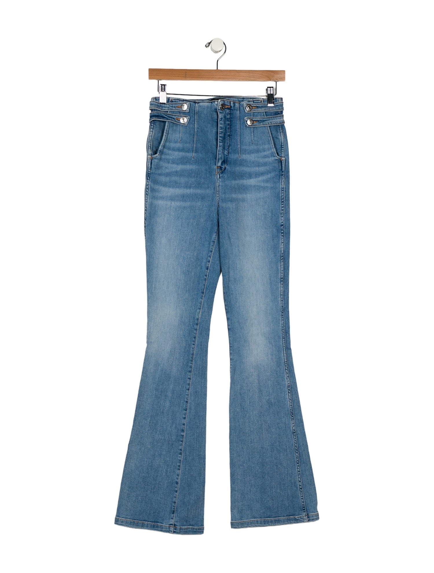 Veronica Beard High-Rise Wide Leg Jeans