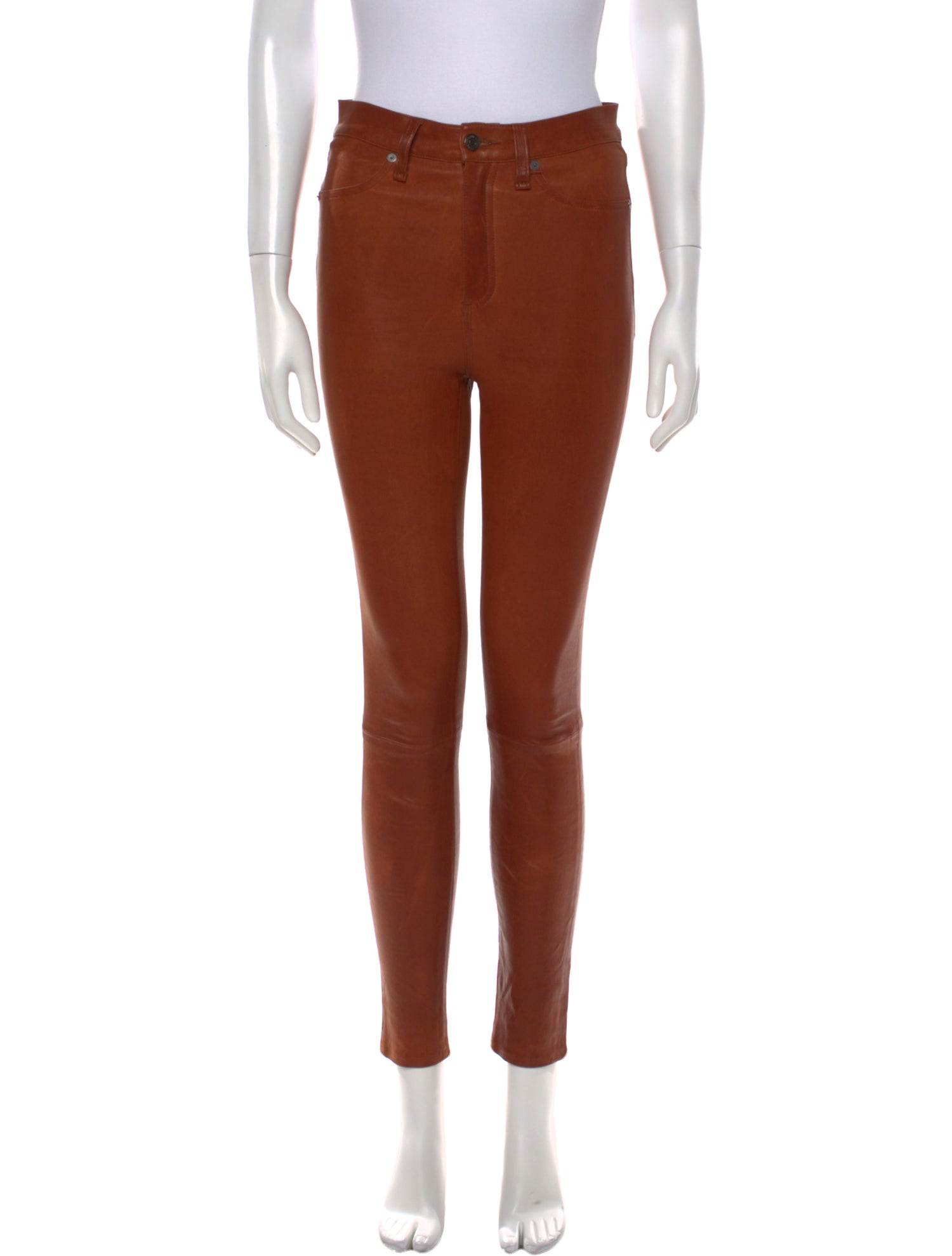 Veronica Beard Leather Skinny Leg Pants