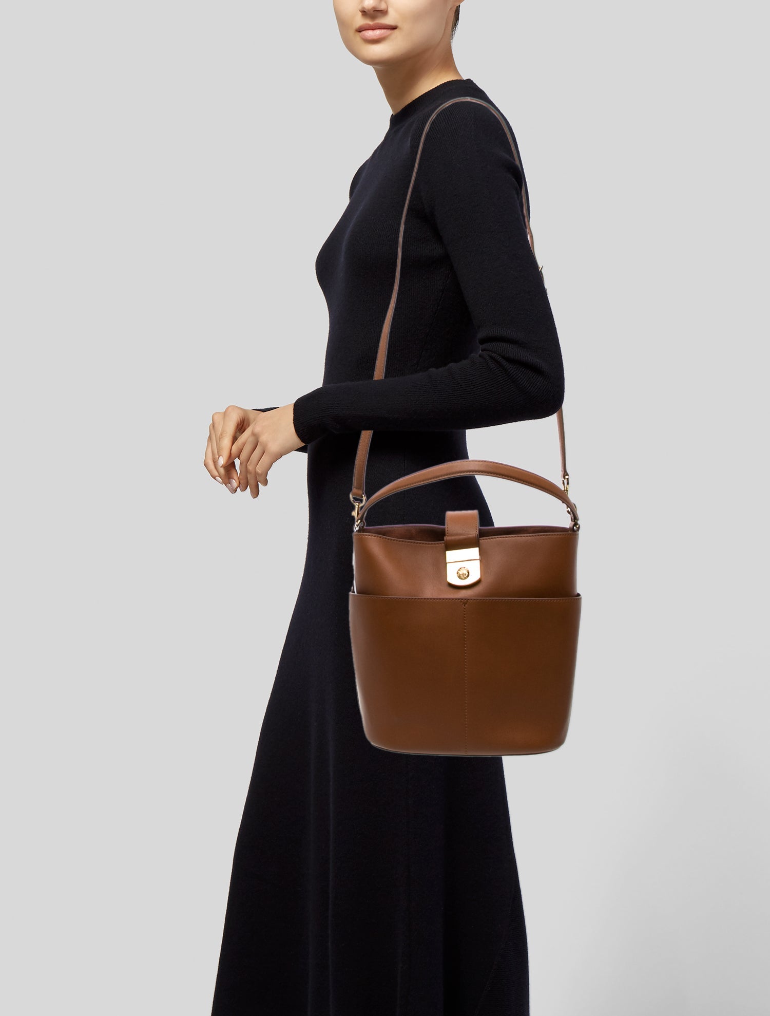 Veronica Beard Leather Bucket Bag w/ Tags