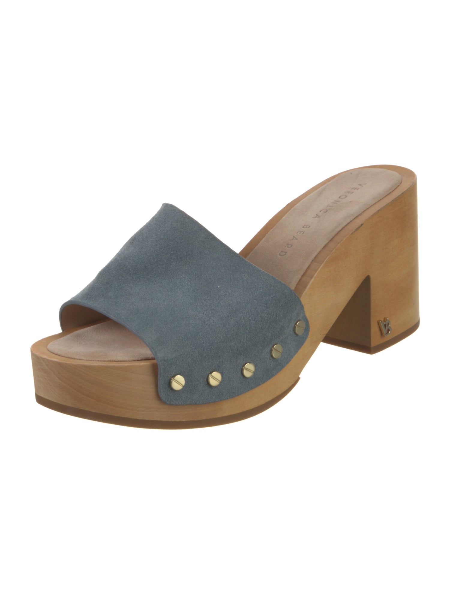 Veronica Beard Suede Studded Accents Slides