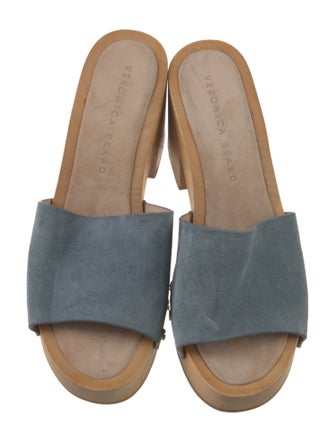 Veronica Beard Suede Studded Accents Slides