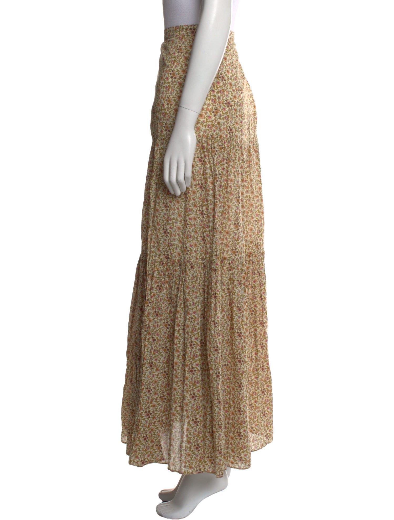 Veronica Beard Floral Print Long Skirt