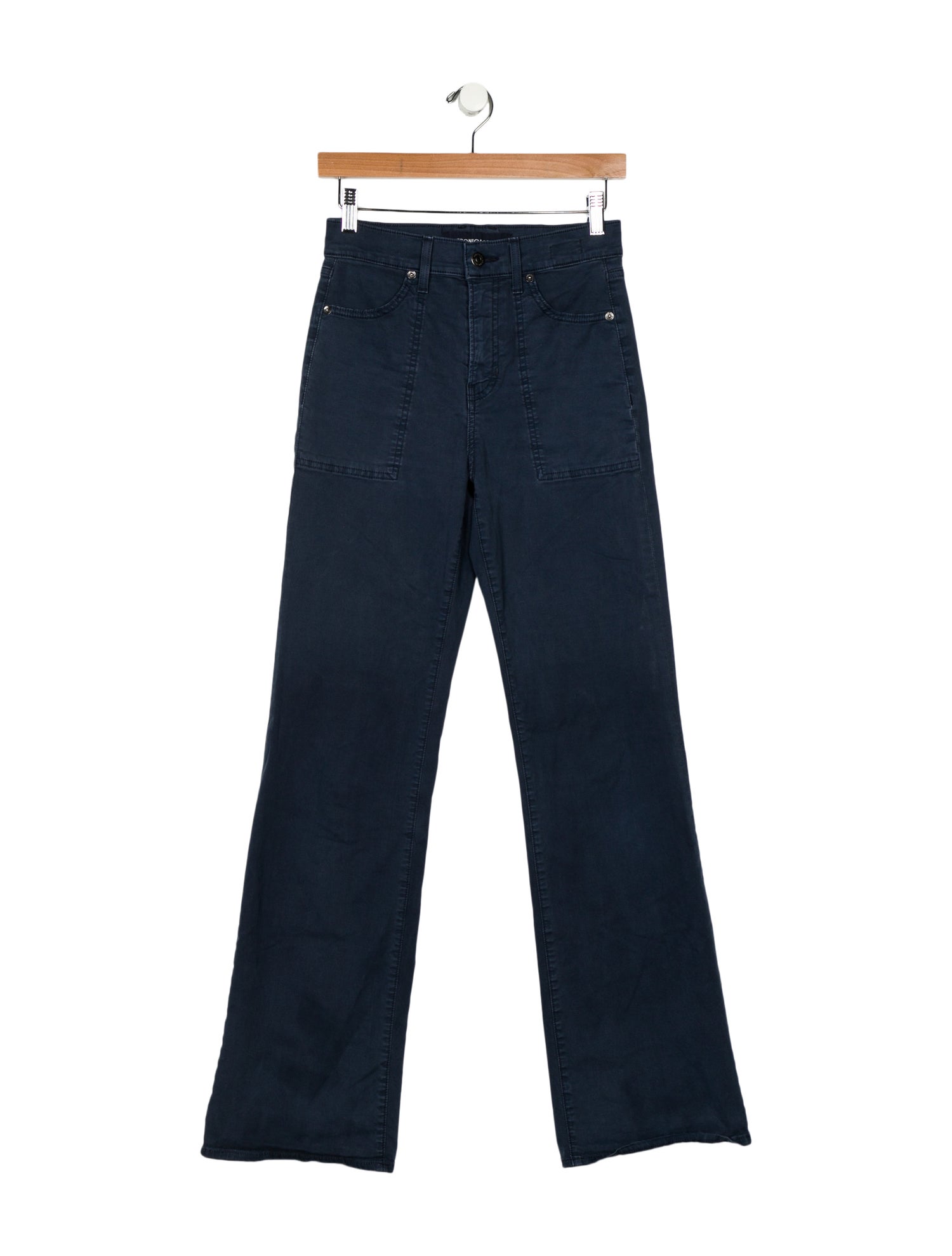 Veronica Beard Mid-Rise Wide Leg Jeans