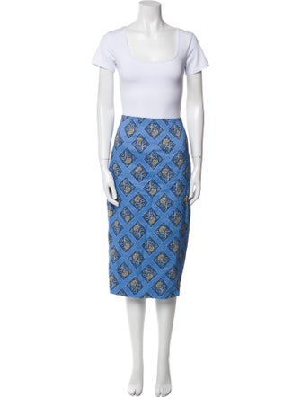 Veronica Beard Linen Printed Skirt Set