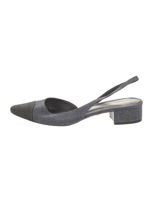 Veronica Beard Denim Slingback Flats