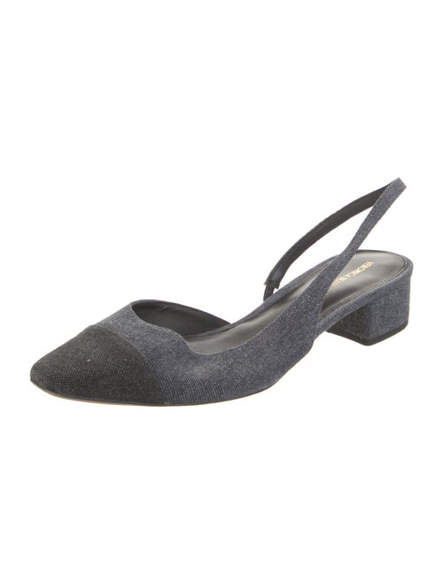 Veronica Beard Denim Slingback Flats