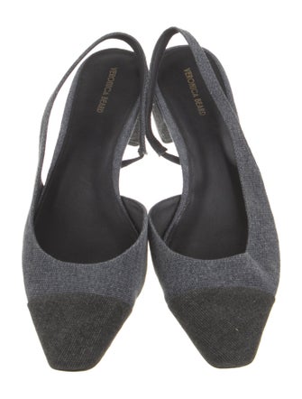 Veronica Beard Denim Slingback Flats