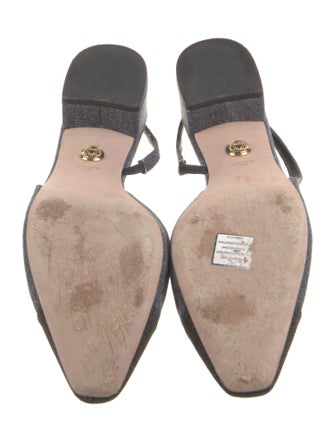 Veronica Beard Denim Slingback Flats