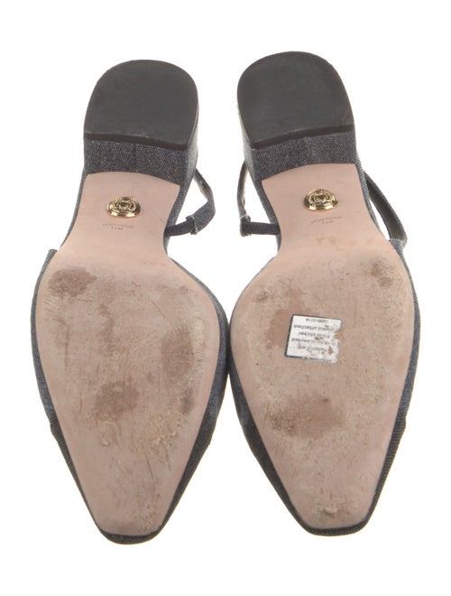 Veronica Beard Denim Slingback Flats