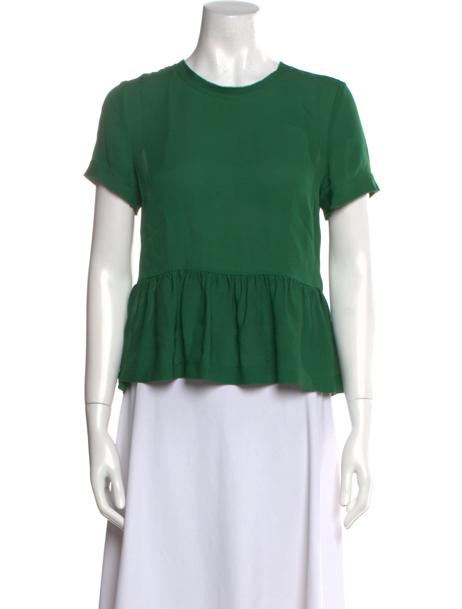 Veronica Beard Silk Crew Neck Top