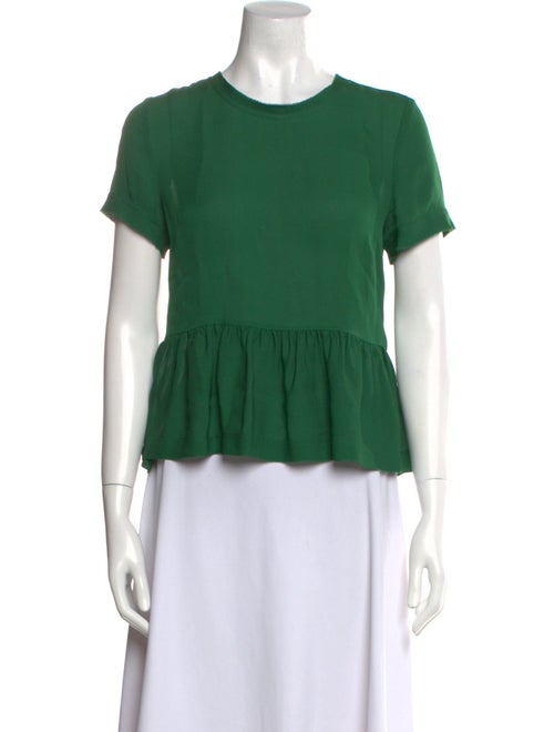 Veronica Beard Silk Crew Neck Top