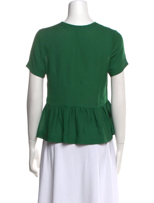 Veronica Beard Silk Crew Neck Top